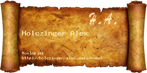 Holczinger Alex névjegykártya