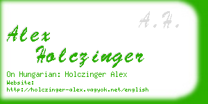 alex holczinger business card